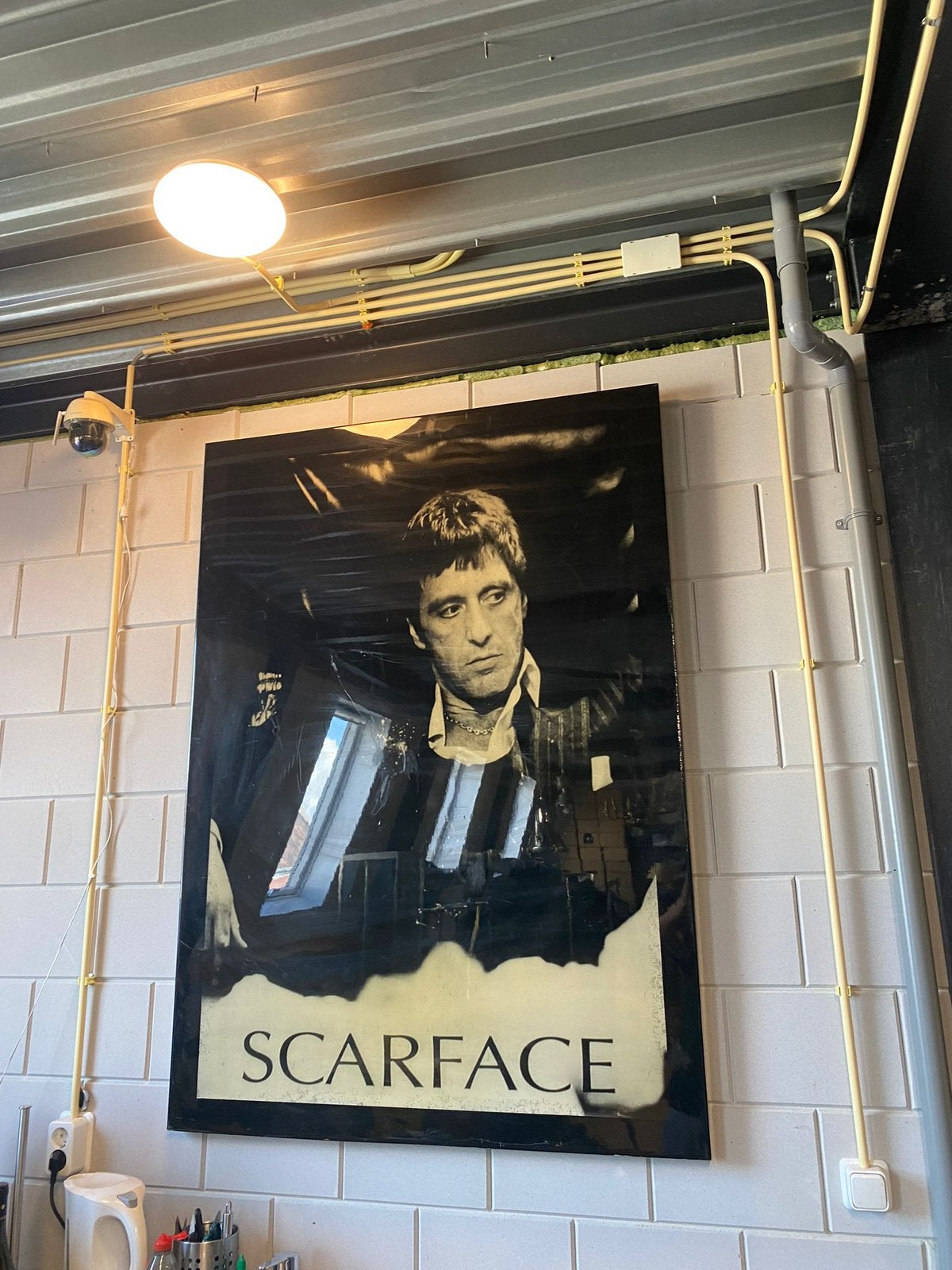 Al Pacino Tony Montana Scarface Schilderij 100x150 mancave, Gebruikt, Ophalen of Verzenden, Schilderij, 100 tot 125 cm