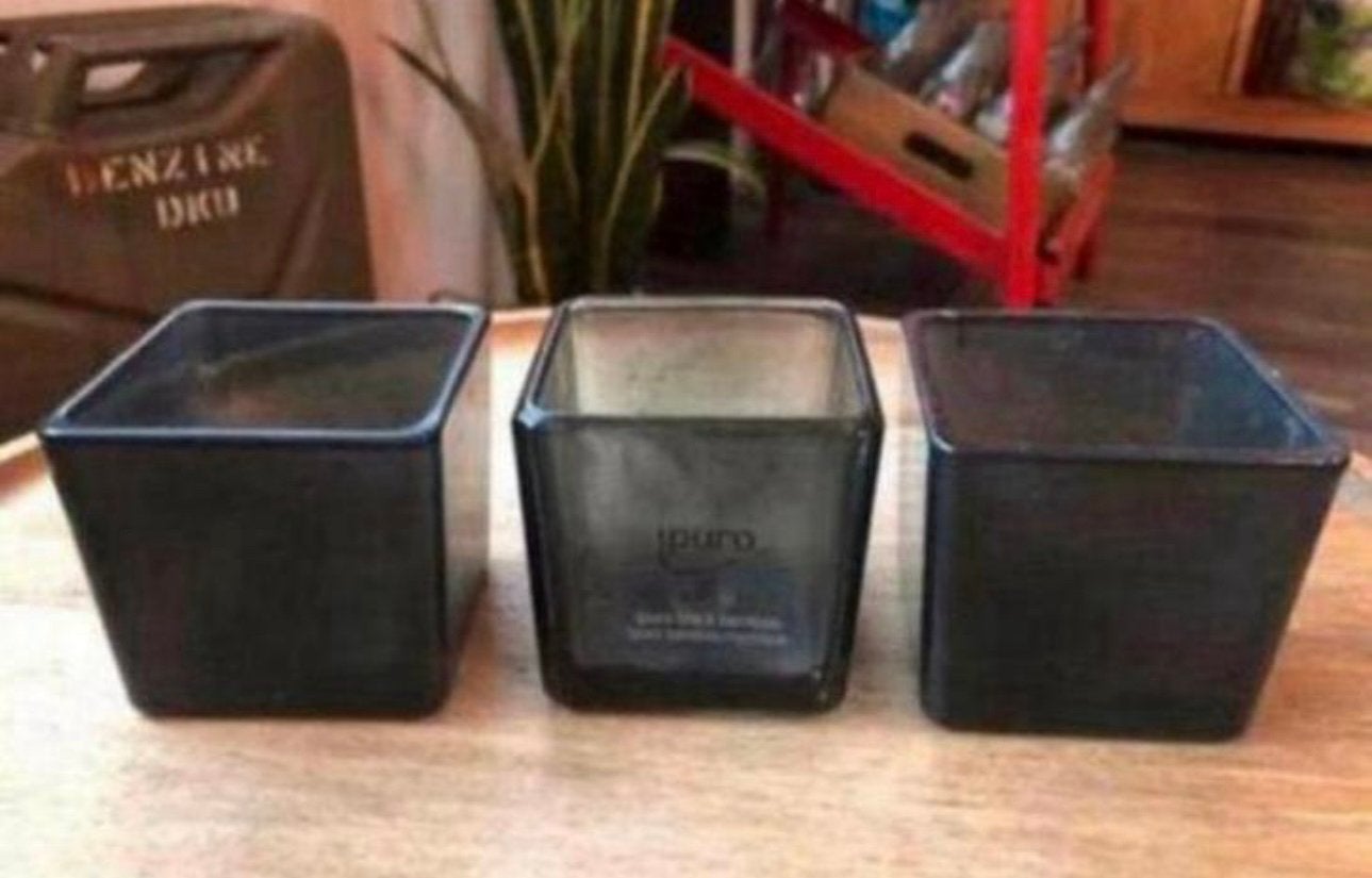Drie zwarte waxinelichthouders van ipuro, Ophalen of Verzenden, Zo goed als nieuw
