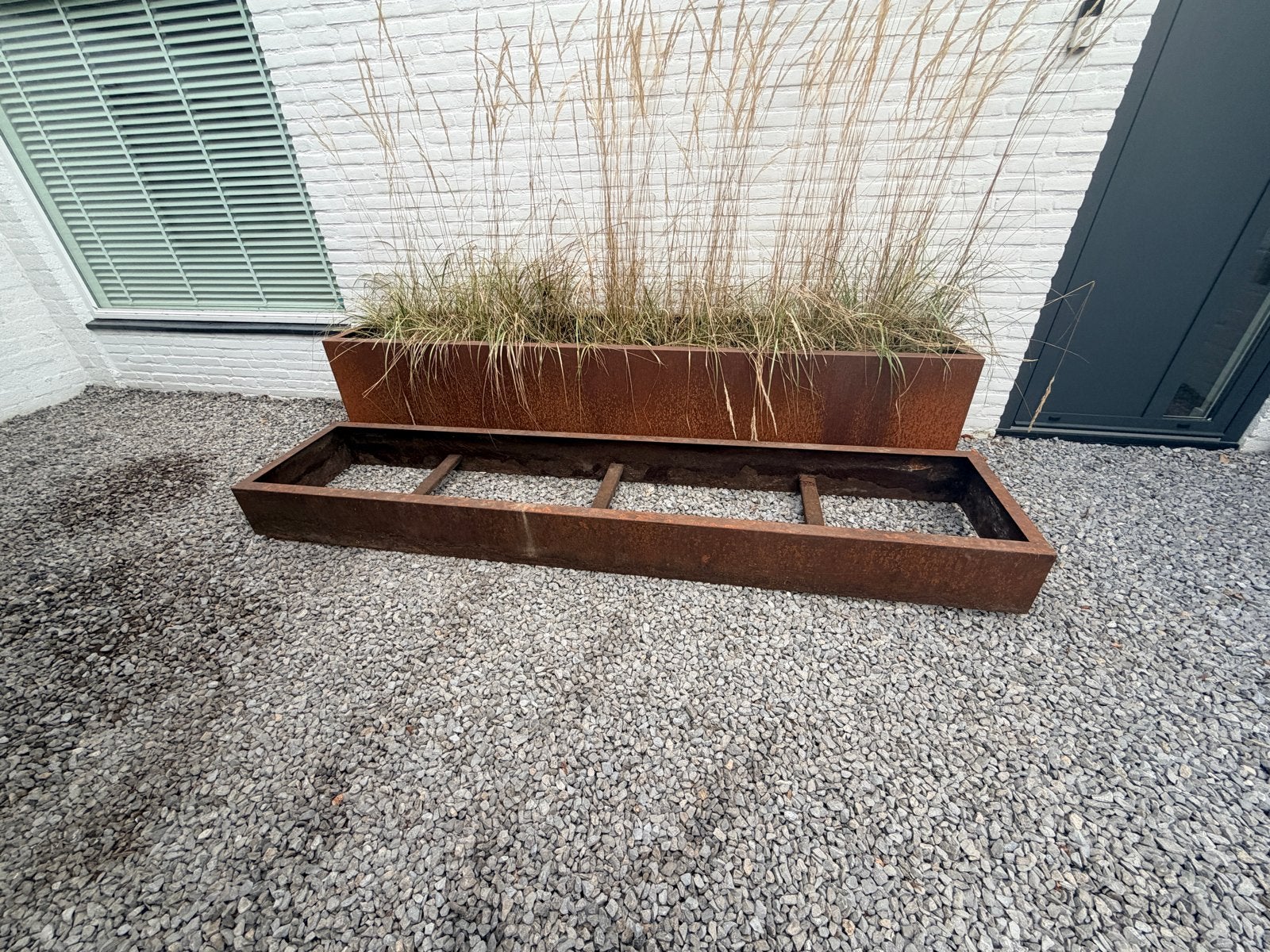 Lange Cortenstaal Bak - Plantenbak/Bloembak, Ophalen, Gebruikt, Minder dan 30 cm, 100 cm of meer