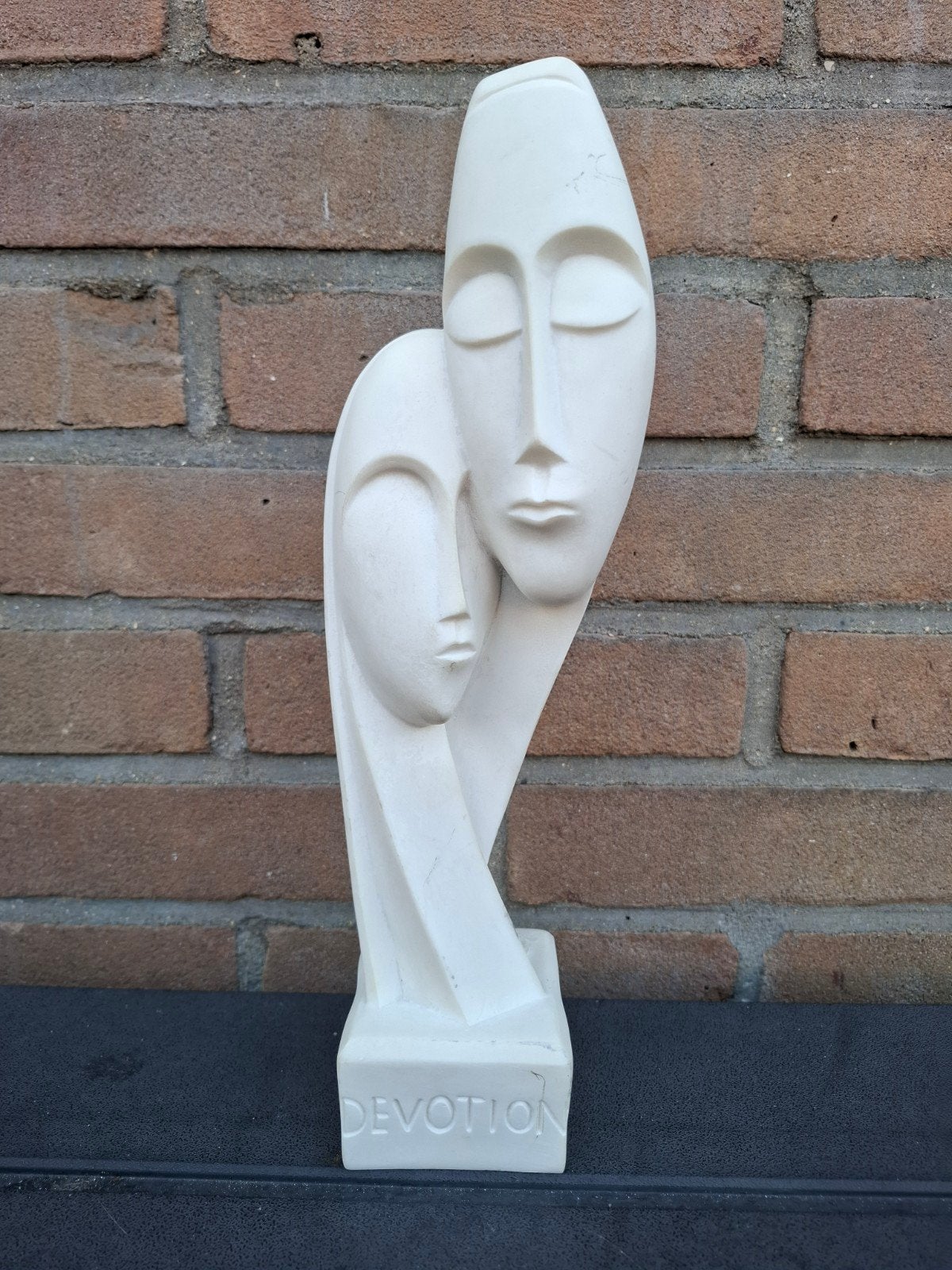 Griekse Alabaster Twin Head, Tuin en Terras, Tuinbeelden, Ophalen of Verzenden, Kunststof