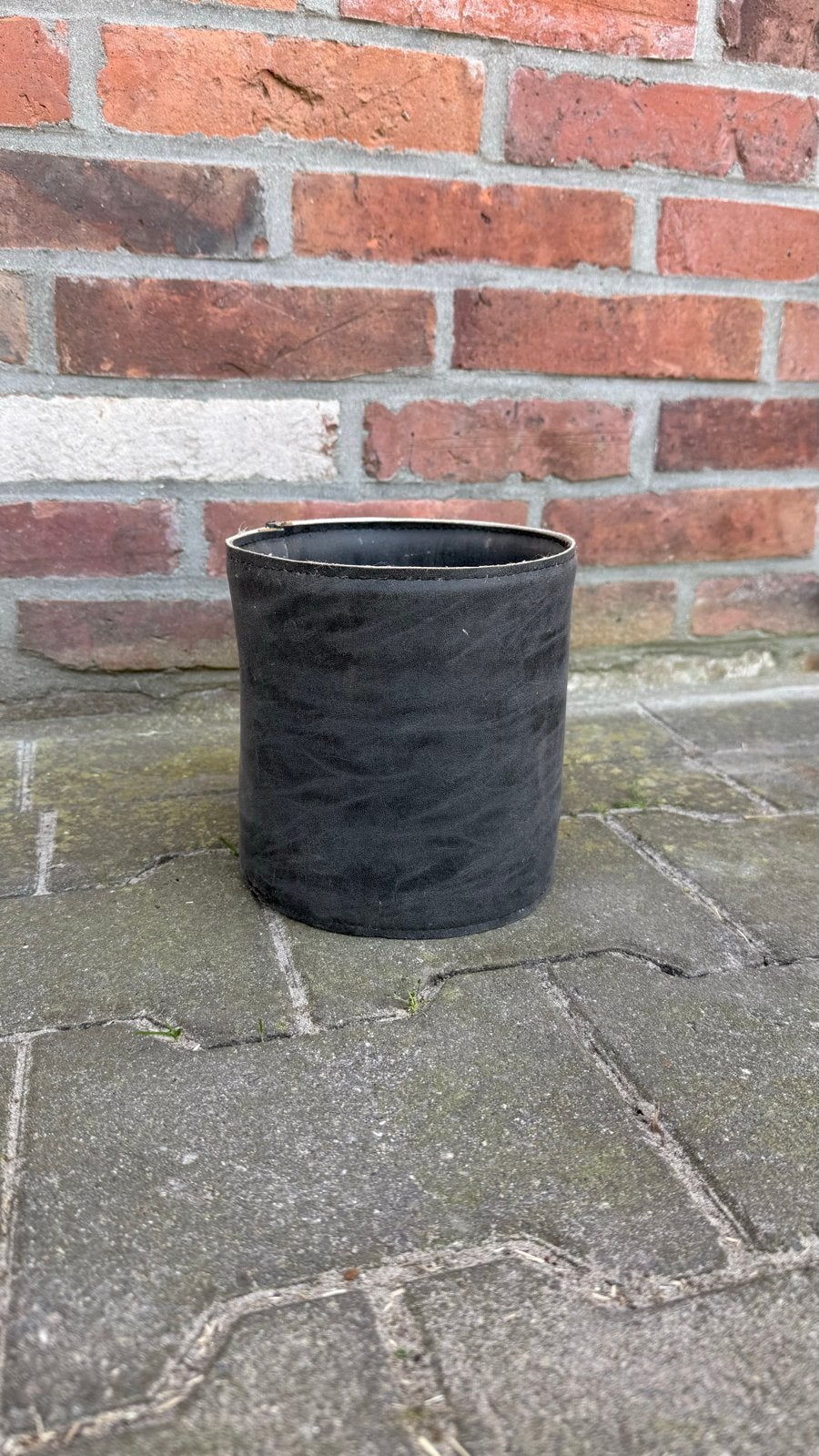 Zwarte ronde bloempot, gebruikt, Tuin en Terras, Bloempotten, 25 tot 40 cm, Overige materialen, Gebruikt, Rond