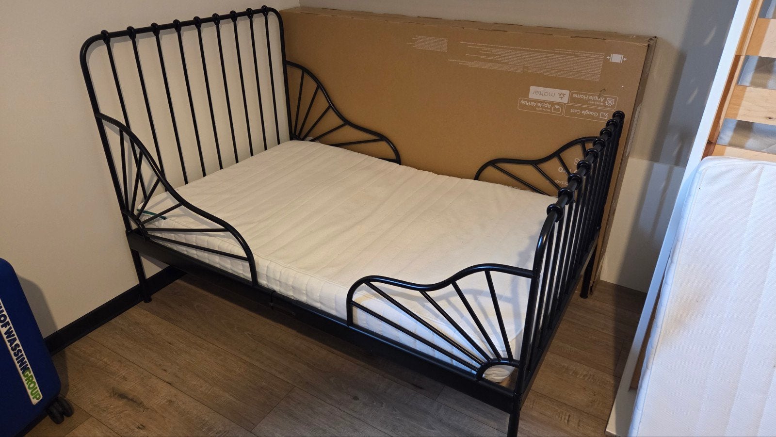 Ikea Minnen meegroeibed, 70 tot 85 cm, Zo goed als nieuw, 180 cm of meer, Ophalen