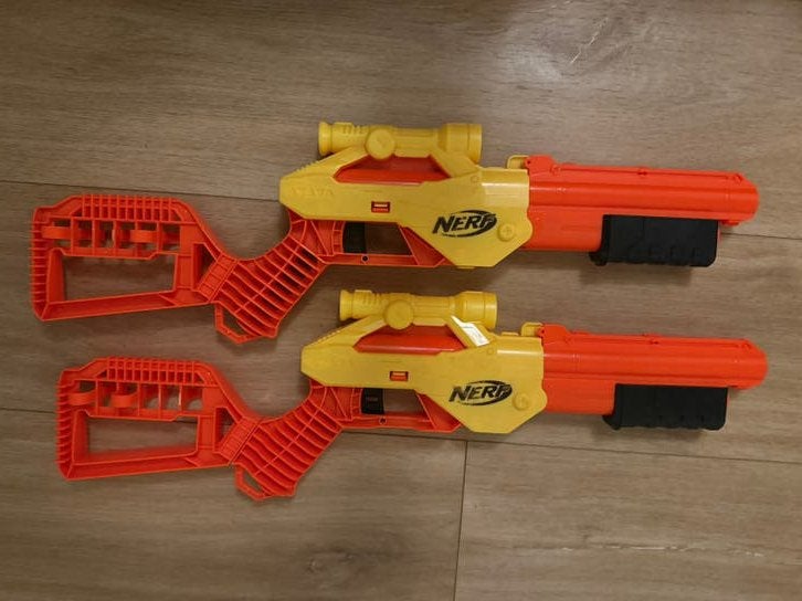 2x Nerf Atom Blaster, Ophalen, Zo goed als nieuw