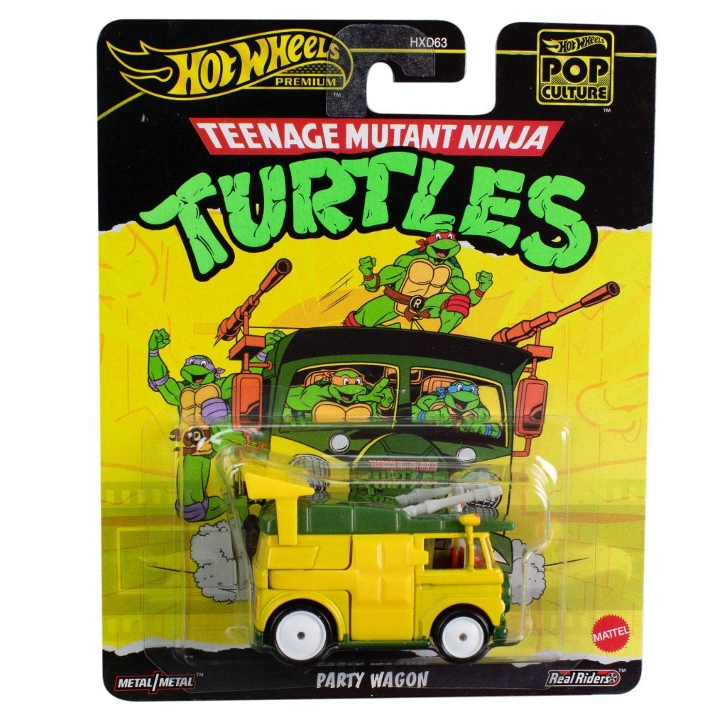 Party Wagon "Teenage Mutant Ninja Turtles" Geel / Groen 1:64, Tschuiten@hotmail.com, Duitsland, Auto, Hotwheels Premium