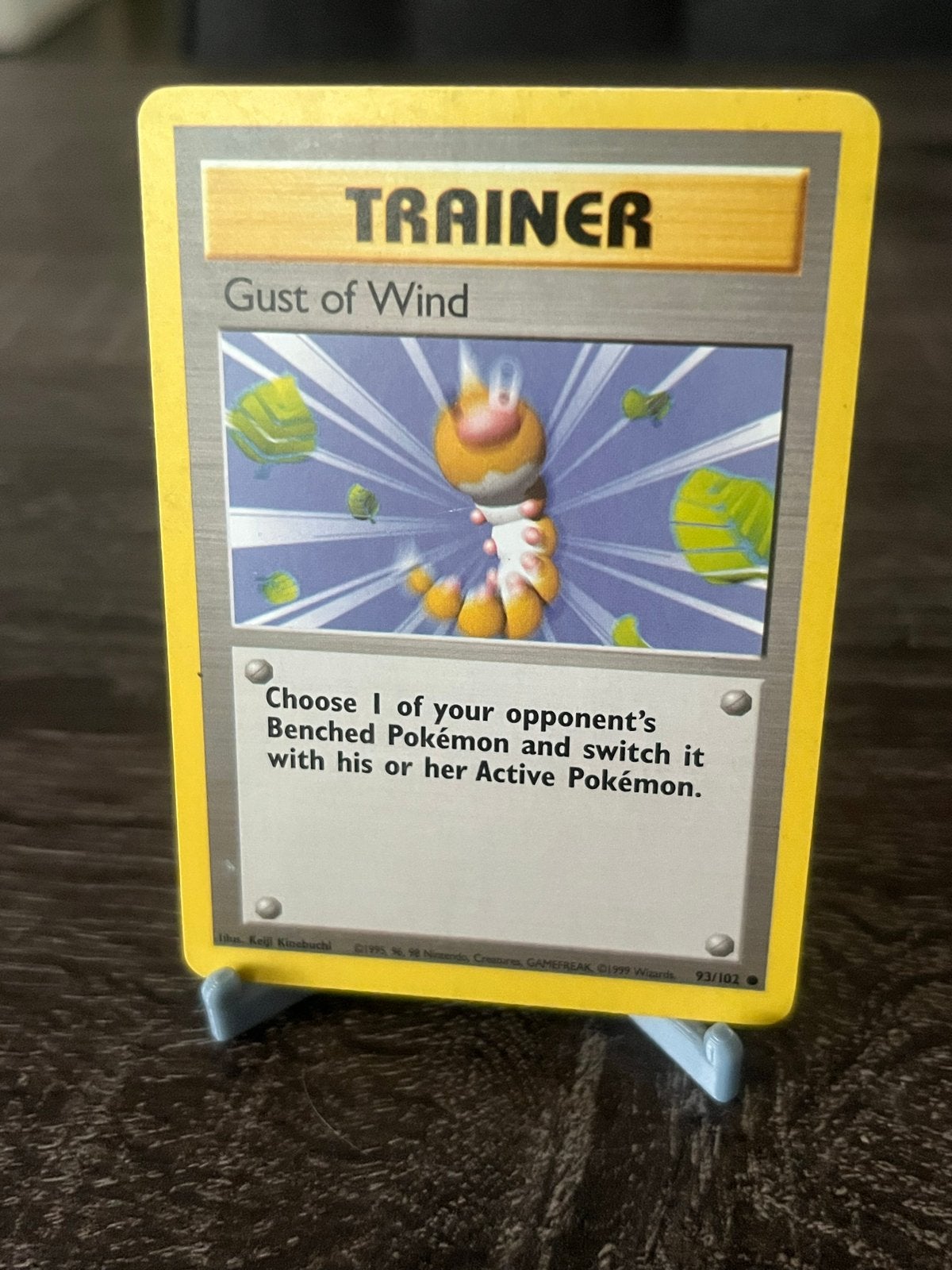 Gust of Wind (93/102) - Base Set - EX, Ophalen of Verzenden, Zo goed als nieuw, Losse kaart