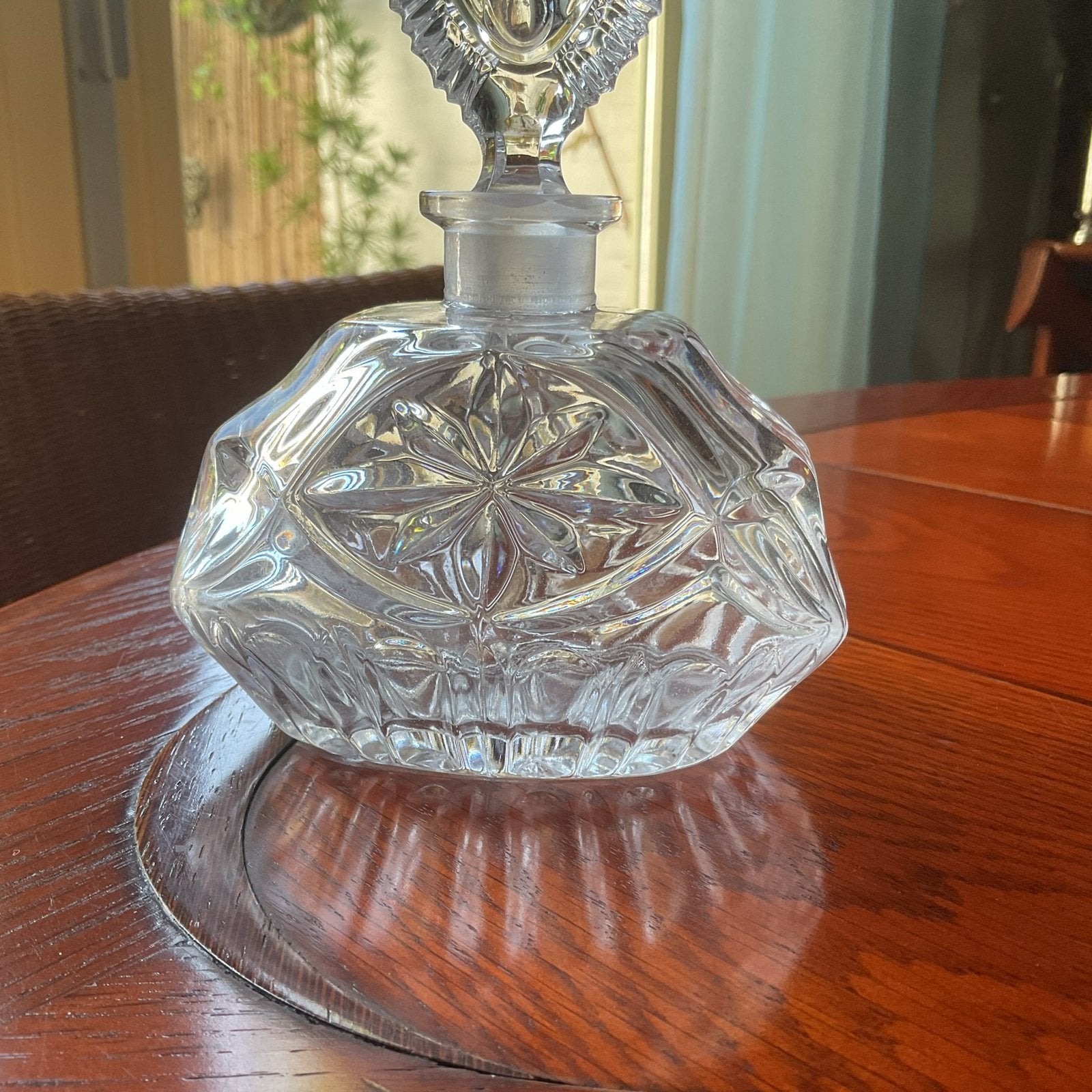 HELE LEUKE OUDE GEPERSTGLAZEN ART DECO PARFUMFLES, Ophalen of Verzenden