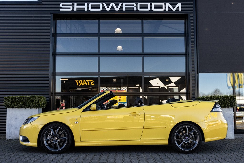Saab 9-3 Cabrio 2.0T Aero, Lynx Yellow, Memory, Hirsch Grill, Auto's, Saab, 1998 cc, Gebruikt, Zwart, 4 cilinders