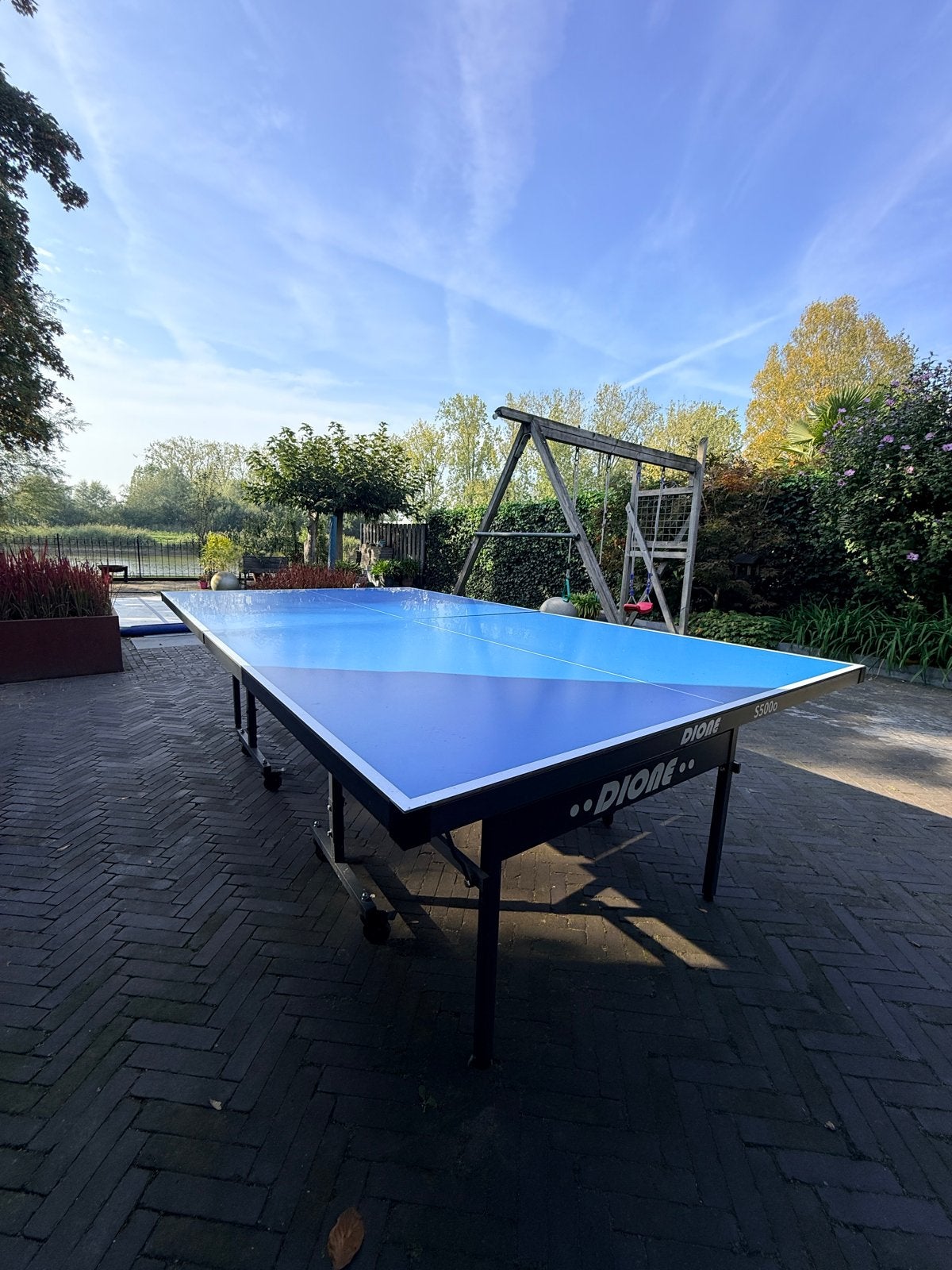 Dione S500G Tafeltennistafel - Outdoor, Inklapbaar, Verrijdb, Ophalen, Gebruikt, Tafel Outdoor, Inklapbaar