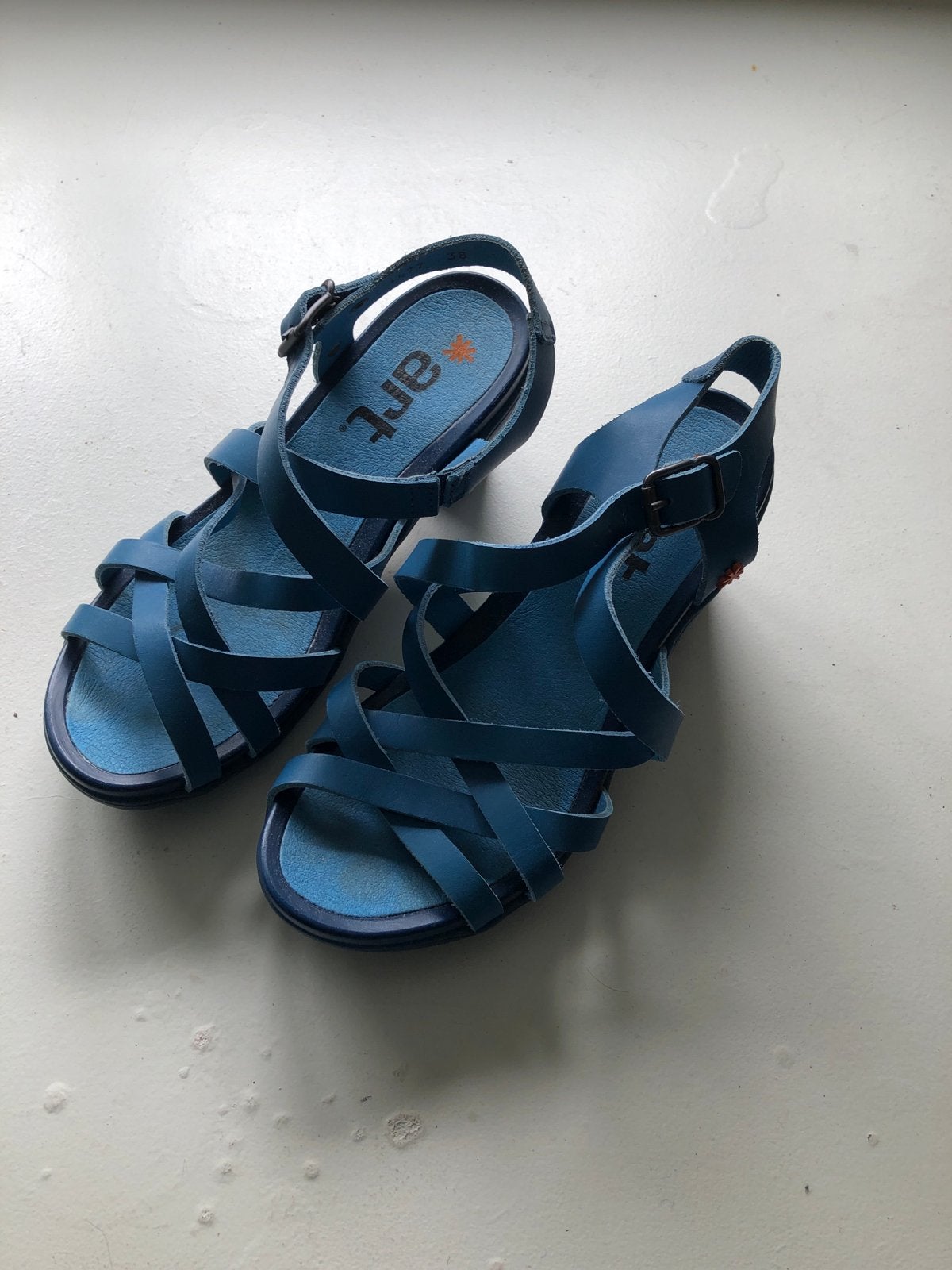 Art. sandalen blauw maat 38, Ophalen of Verzenden, Gedragen, Blauw, Sandalen of Muiltjes