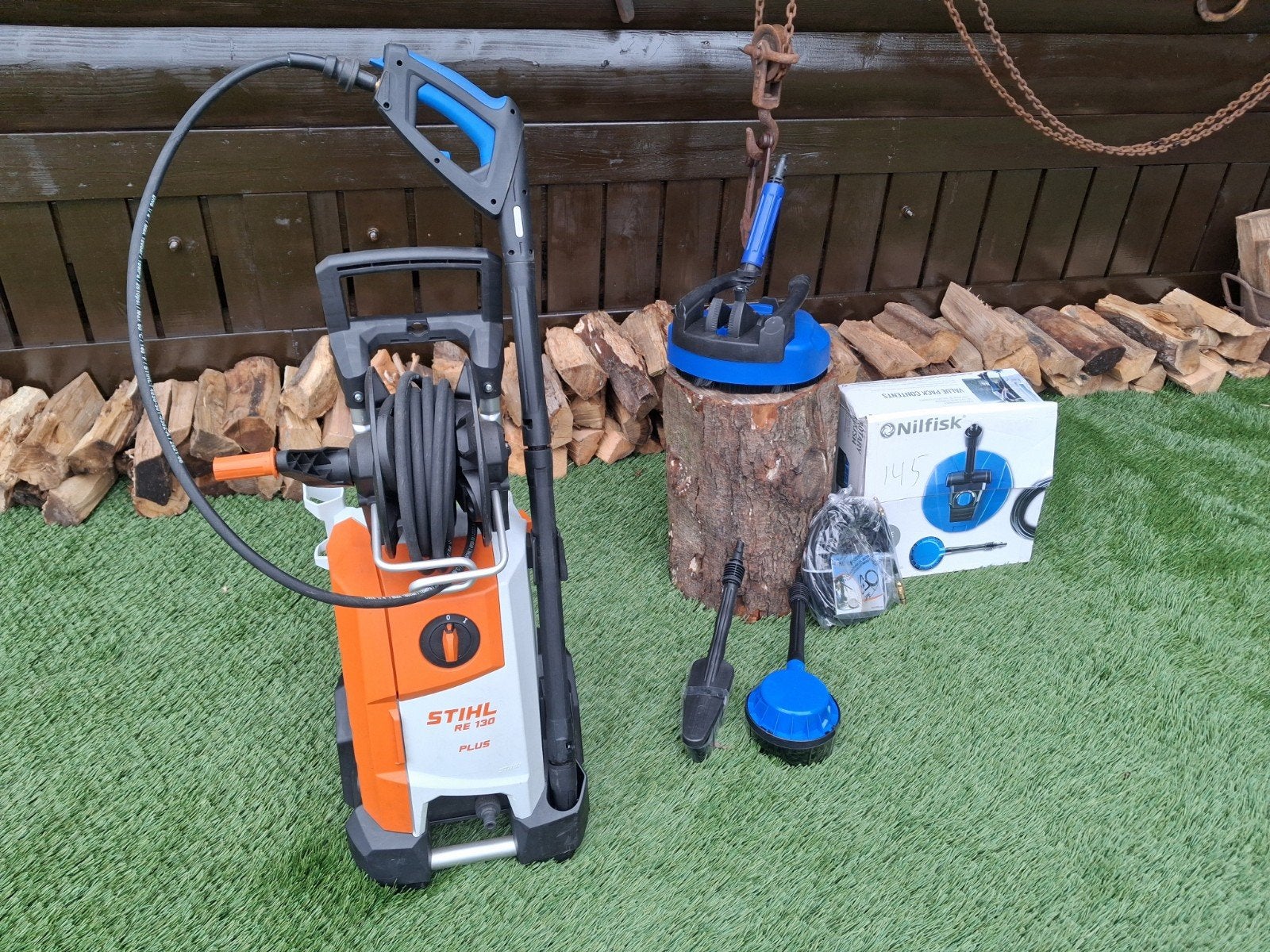 Stihl RE 130 Plus – met nieuwe accessoires, Tuin en Terras, Hogedrukreinigers, Ophalen, Stihl, Gebruikt, Met autostop en -start