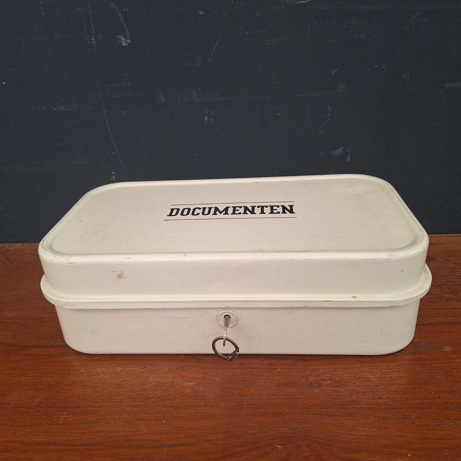 Vintage Brabantia documententrommel met sleutel, Ophalen of Verzenden