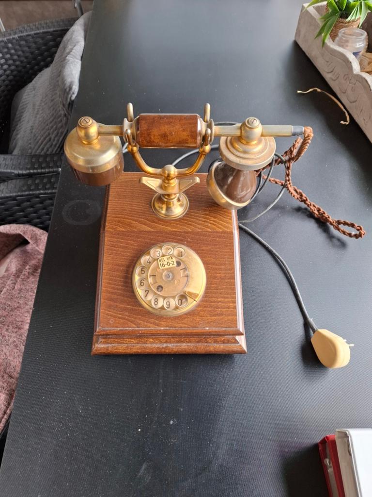 Antieke Telefoon met Draaischijf - Decoratief, Antiek en Kunst, Ophalen of Verzenden