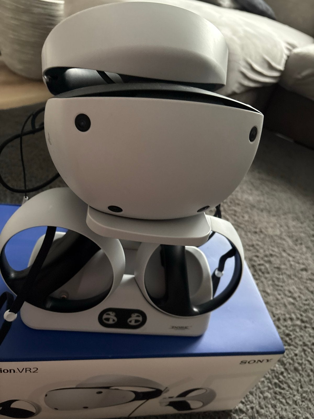 Sony PlayStation VR2 met Sense controllers en oplaadstation, Spelcomputers en Games, Virtual Reality, Ophalen, VR-bril, Zo goed als nieuw