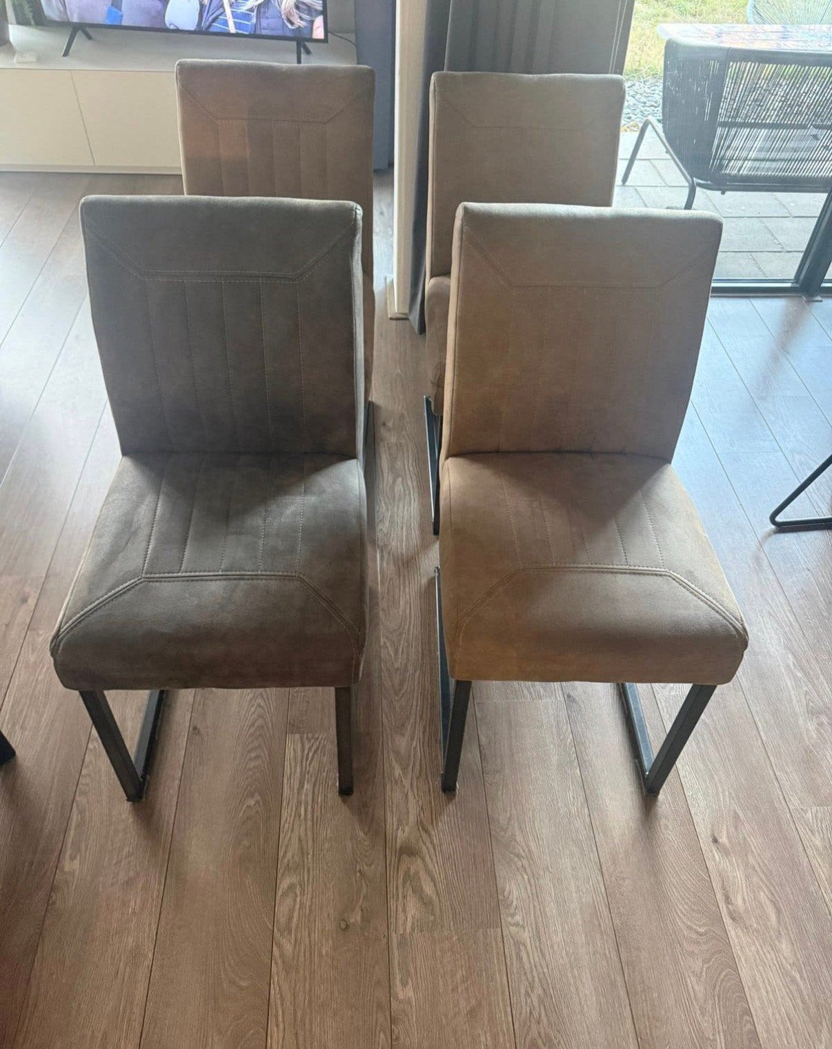 4x eetkamerstoelen, Ophalen of Verzenden, Zo goed als nieuw, Leer, Vier