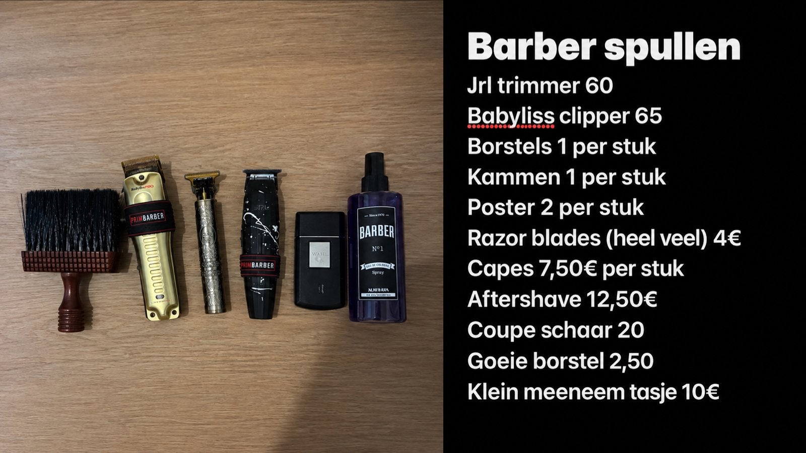 Barber Spullen: Babyliss Clipper, JRL Trimmer, Wahl Shaver, Ophalen, Zo goed als nieuw, Tondeuse