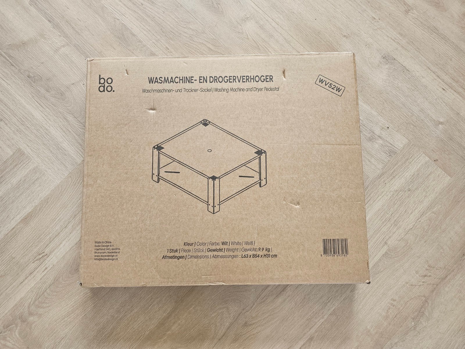 Wasmachine- en drogerverhoger WV52W mét anti trillingsmat, Ophalen of Verzenden, Nieuw