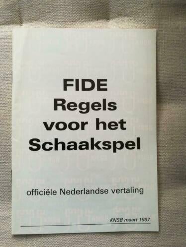 FIDE Regels voor het schaakspel, Ophalen of Verzenden, Minder dan 500 stukjes, Gebruikt, Schaken