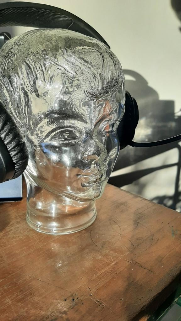 Vintage glazen hoofd voor koptelefoon, Ophalen, Walkman