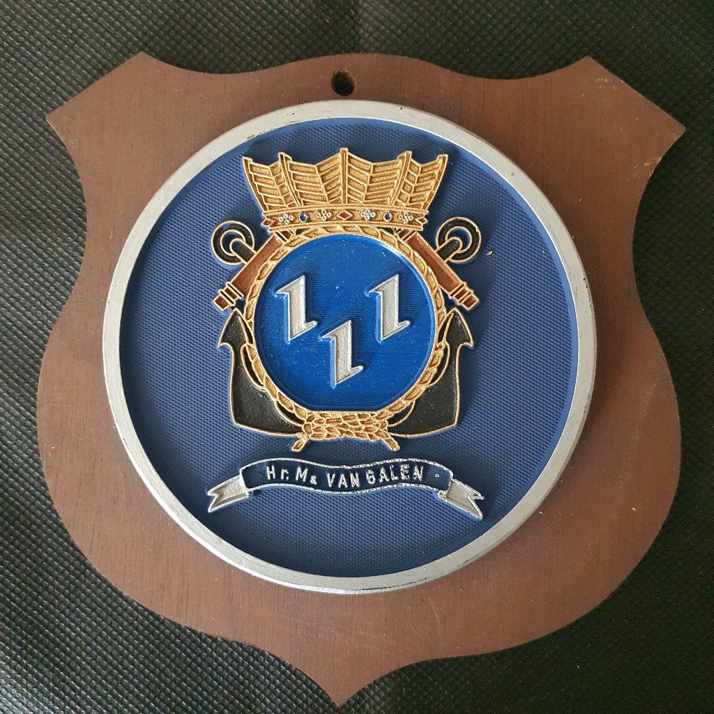 Wapenschildje  Van Galen, Verzenden, Marine, Nederland, Embleem of Badge