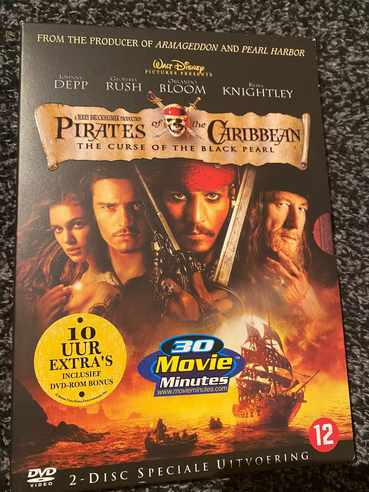 Dvd disney pirates of the caribbean - the curse of the black, Vanaf 12 jaar, Ophalen of Verzenden, Zo goed als nieuw, Bonusmateriaal