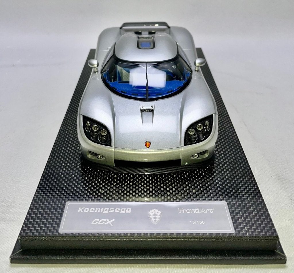 Koenigsegg CCX Zilver 1:18 van FrontiArt, Ophalen of Verzenden, Nieuw, Auto, Overige merken