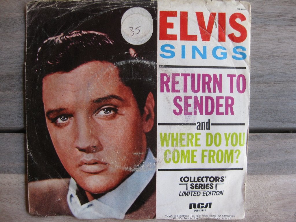 Vinyl single  Elvis Presley   "Return to sender", Ophalen of Verzenden, Gebruikt, Pop