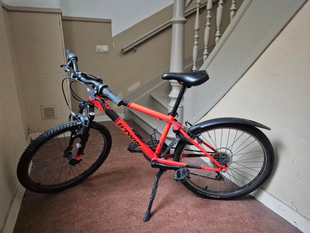 B'Twin Rockrider 500 Mountainbike - Oranje/Zwart, Minder dan 45 cm, Ophalen, Gebruikt, Overige merken