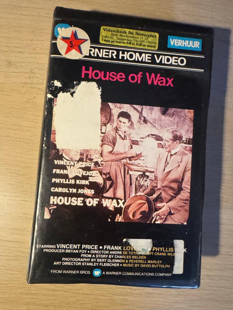 House of Wax (1953) Betamax - Klassieke Horrorfilm ex rental, Vanaf 16 jaar, Ophalen of Verzenden, Gebruikt, Horror