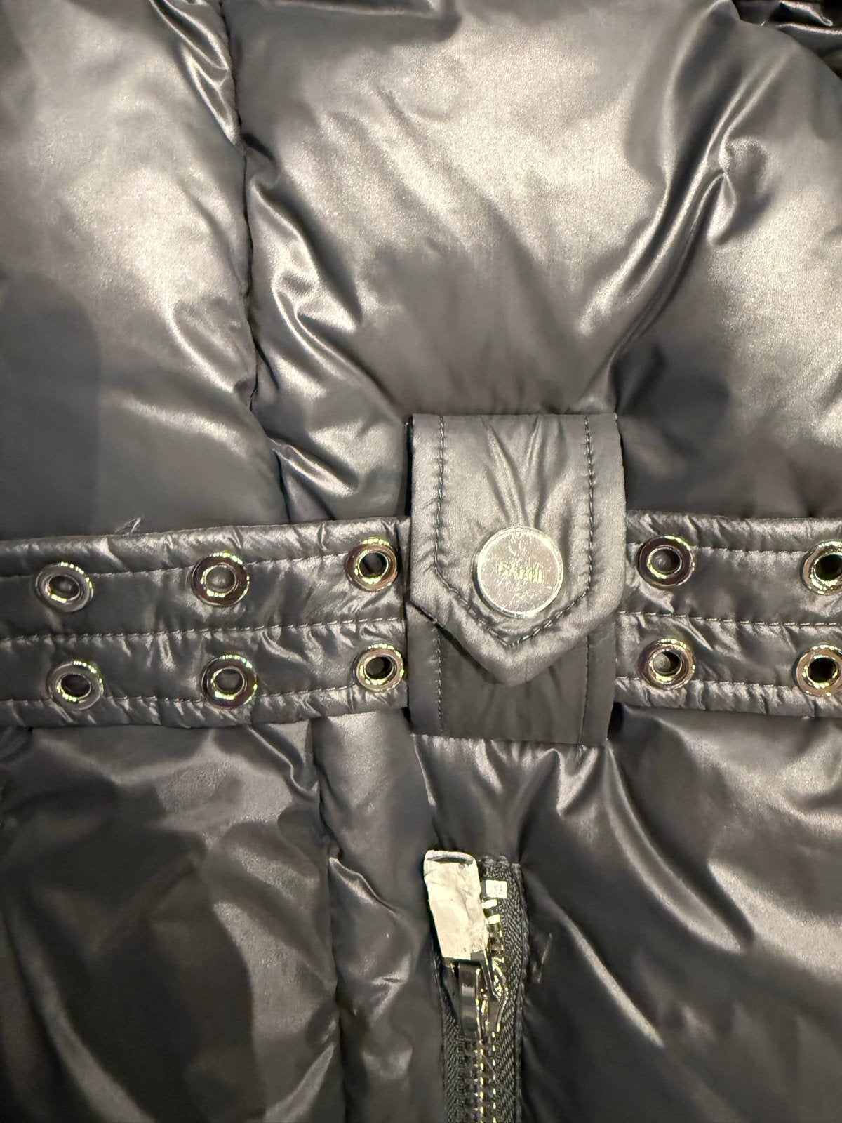 GANNI Shiny Nylon Puffer Jacket Black Sand L/XL nieuw €595, Ophalen of Verzenden, Nieuw, Maat 46/48 (XL) of groter, Zwart