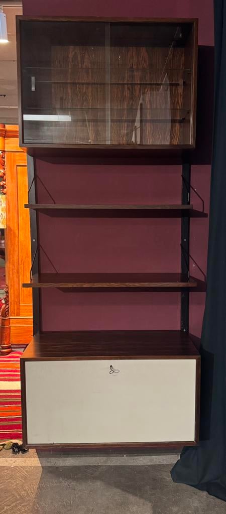Poul Cadovius by Royal System vintage modulair wandsysteem, Gebruikt, Ophalen of Verzenden, Minder dan 150 cm, Met deur(en)