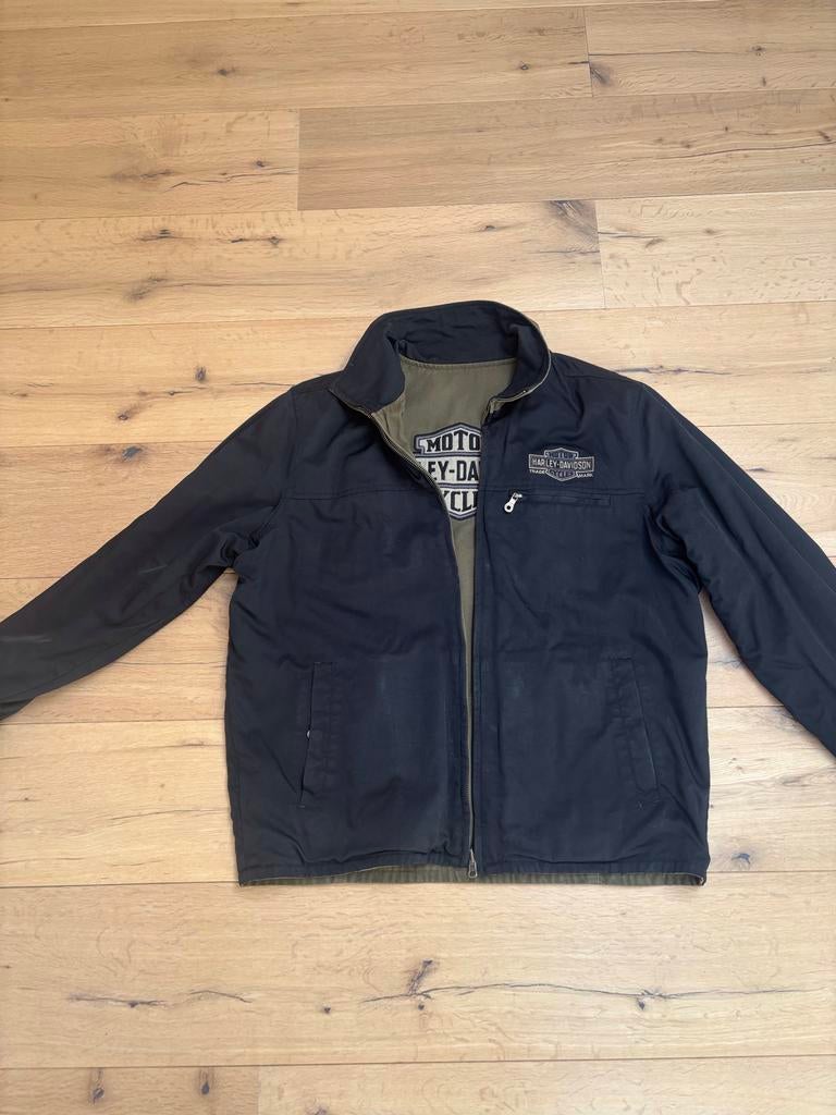 Harley Davidson 2-zijdige jas XL - Ideaal voor het voorjaar, Kleding | Heren, Zwart, Maat 56/58 (XL), Ophalen of Verzenden, Zo goed als nieuw