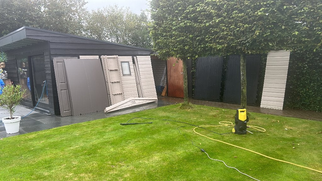 Kunststof tuinhuisje, Tuin en Terras, Tuinhuizen, Kunststof, Gebruikt, Tuinhuis, Minder dan 200 cm