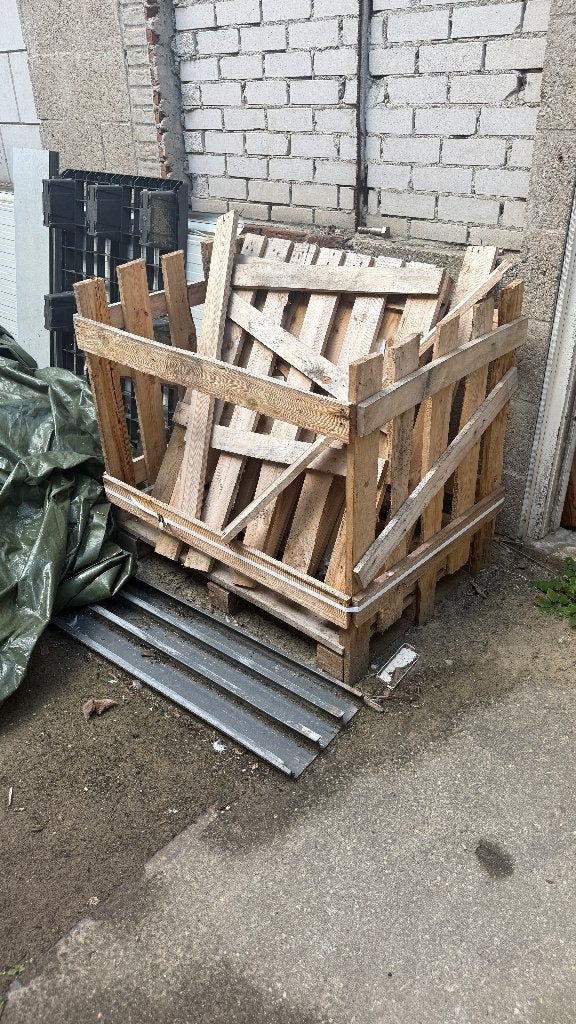Pallets - gratis stookhout - openhaardhout - IJmuiden, Ophalen, Gebruikt, 50 mm of meer, Pallet