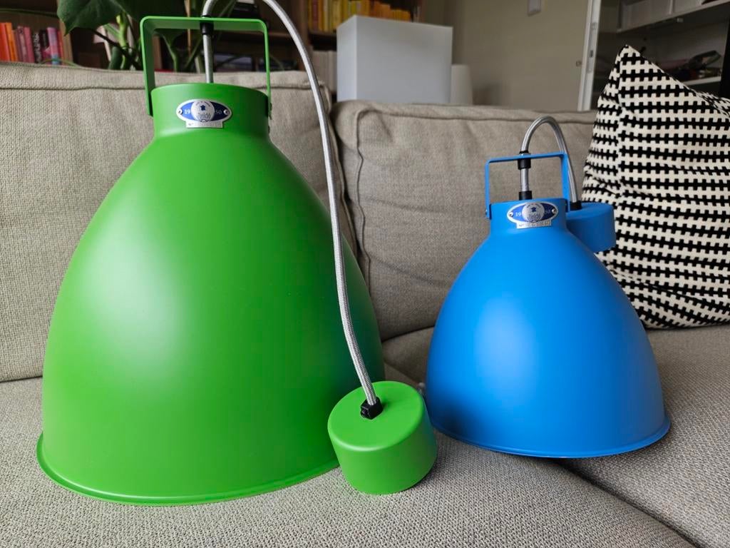 2 kleurrijke Jieldé lampen, Ophalen, Gebruikt, Industrieel, Modern, Metaal