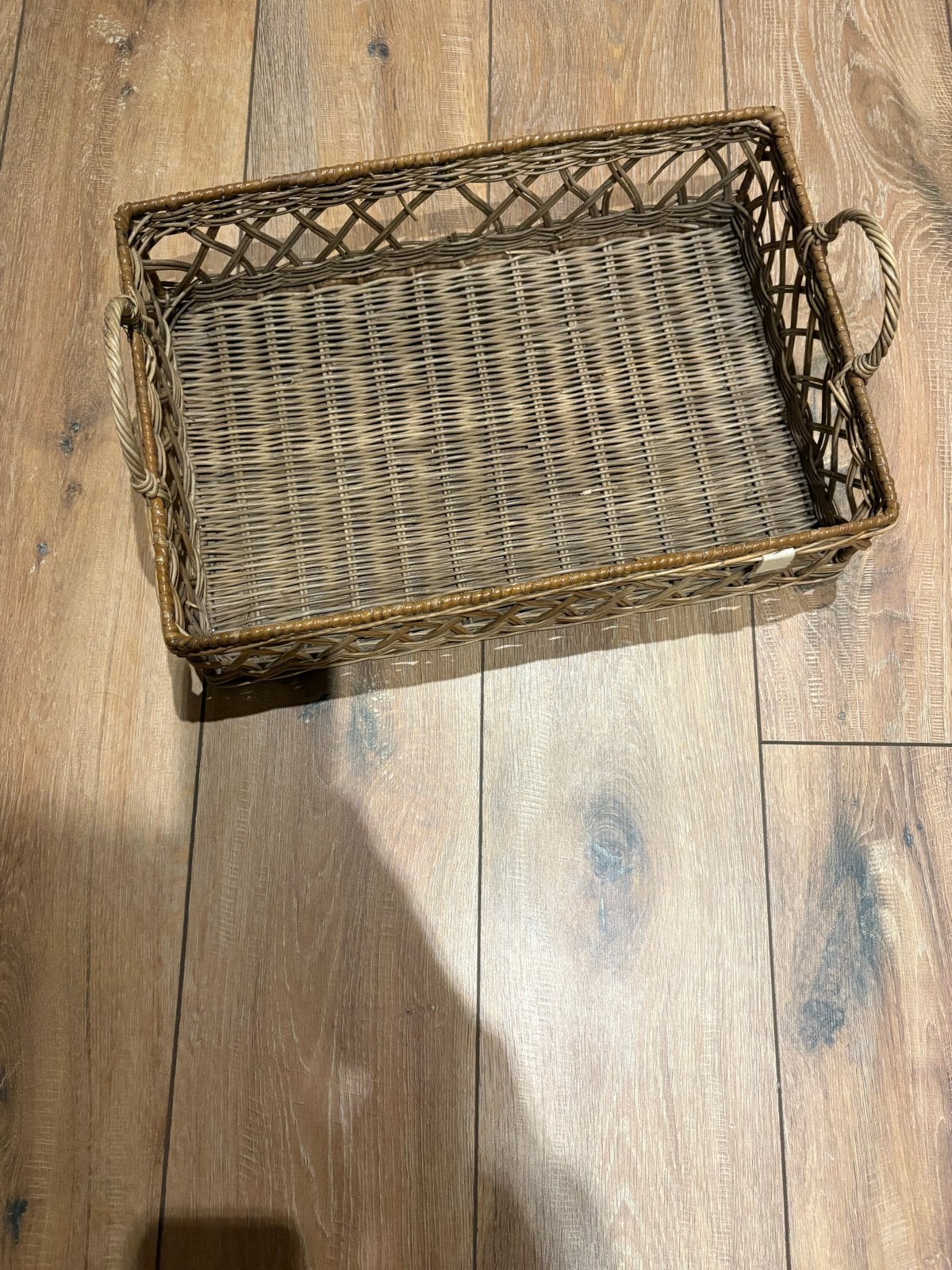 Riviera maison Rotan Dienblad met Handvatten, Met handvatten, Ophalen of Verzenden, Zo goed als nieuw, Riet