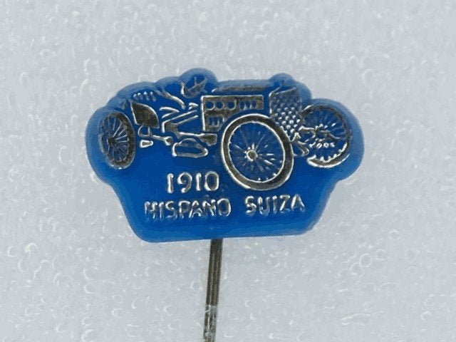 SP1690 Speldje 1910 Hispano Suiza blauw, Ophalen of Verzenden, Gebruikt, Overige onderwerpen