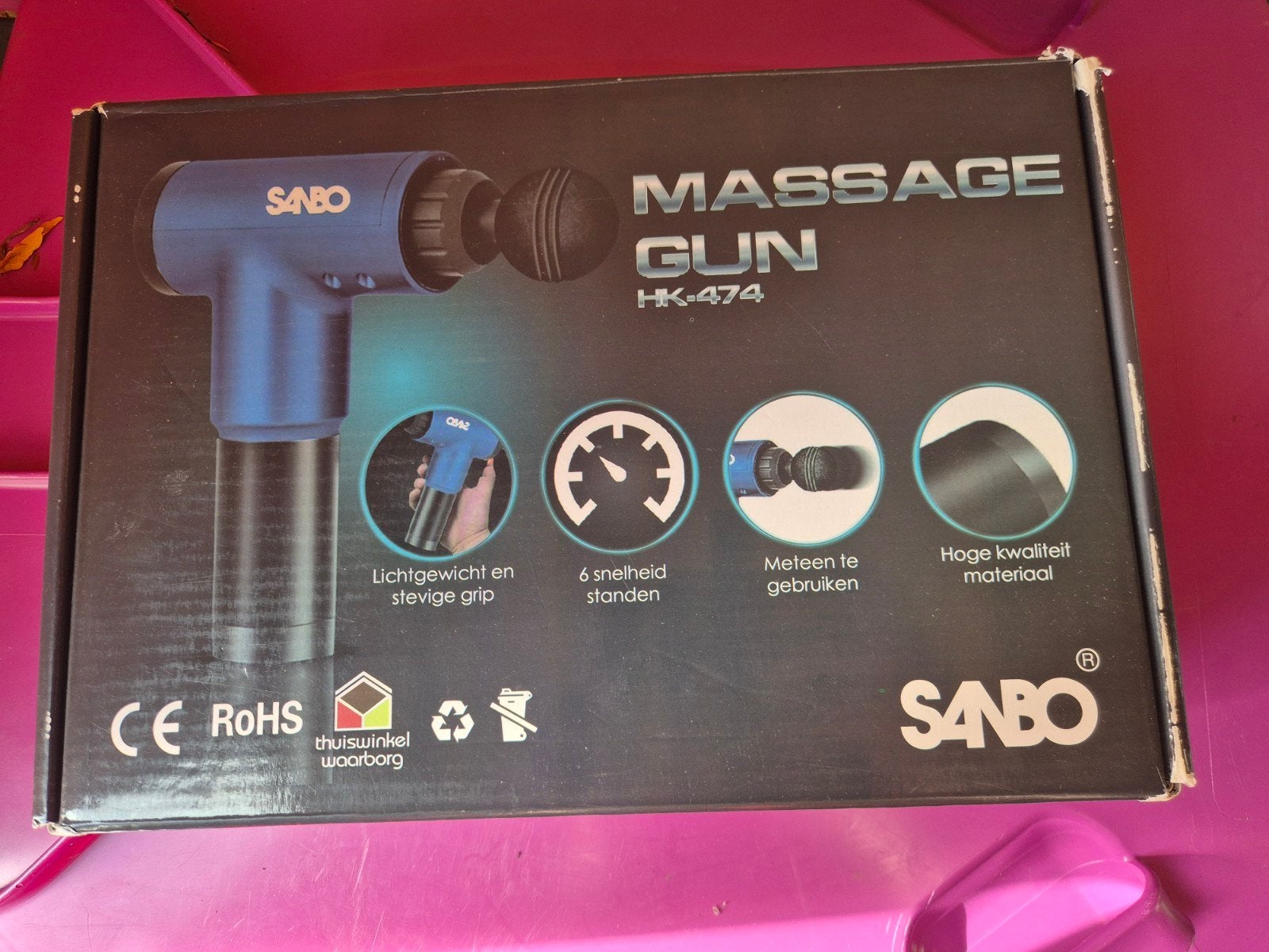 SABO Massage Gun HK-474, Ophalen of Verzenden, Zo goed als nieuw, Apparaat