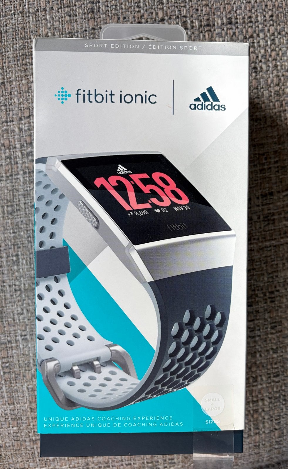 Fitbit Ionic Smartwatch "Adidas" Special Edition, Ophalen, Waterdicht, Grijs, Afstand