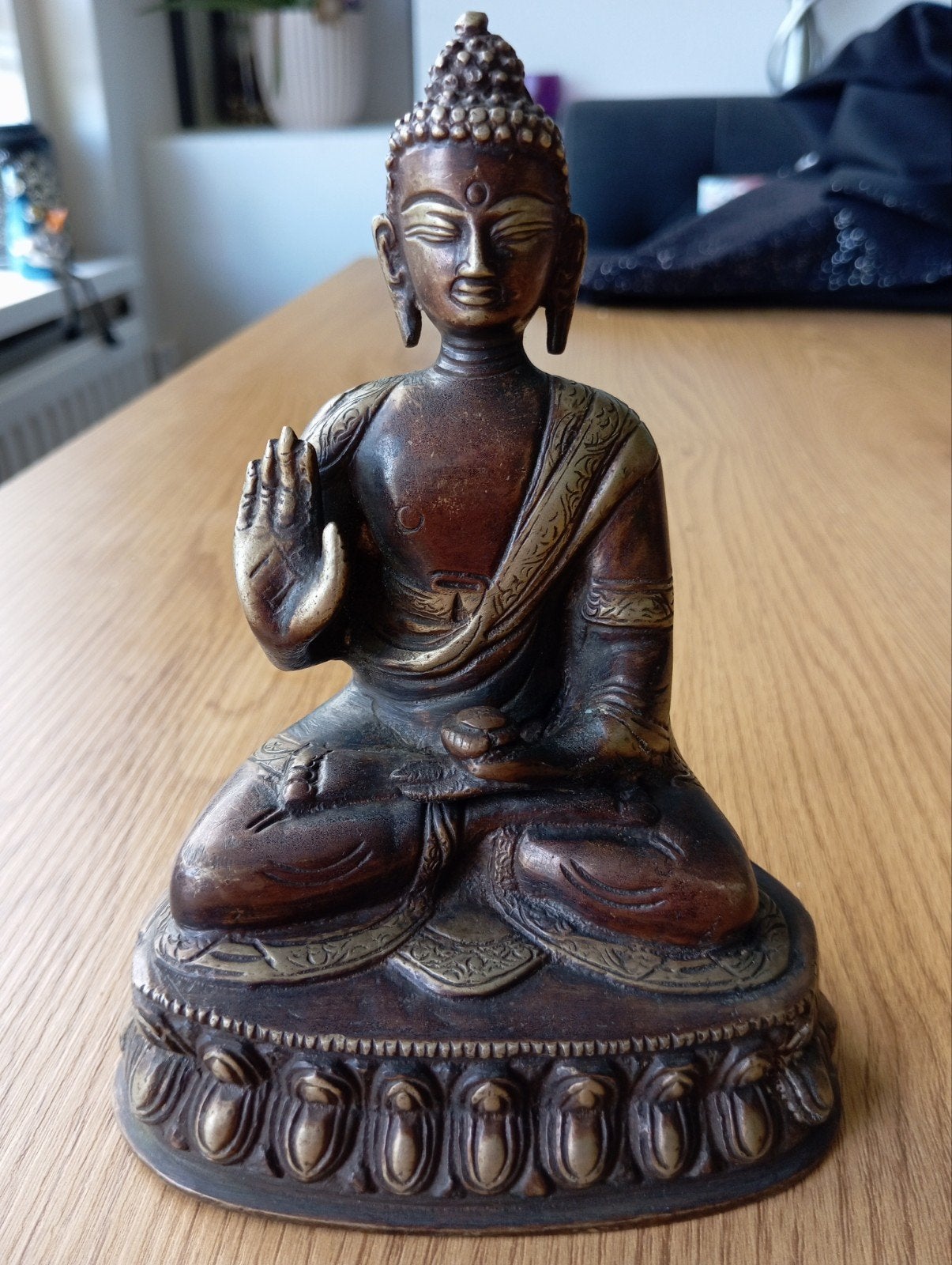 Bronzen Tibet Boeddhisme Tempel Sakyamuni Boeddhabeeld, Ophalen of Verzenden