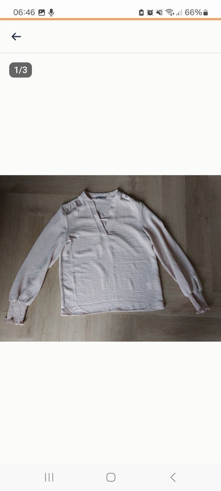 Only blouse shirt mt.XS lange mouw, Only, Beige, Ophalen of Verzenden, Zo goed als nieuw