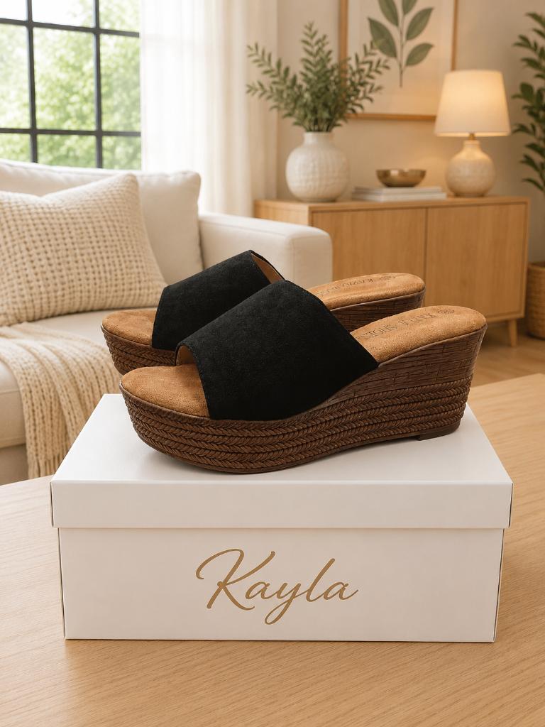Zwarte muiltjes met sleehak – Maat 36, Zwart, Nieuw, Kayla, Sandalen of Muiltjes