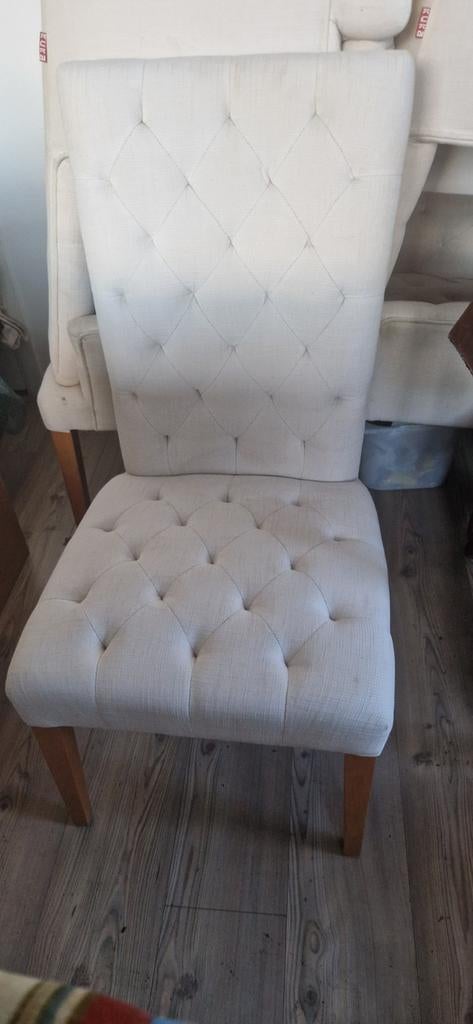 5 Kuka stoelen, 4 met leuning, 1 zonder, Ophalen, Gebruikt, Wit, Vijf, Zes of meer stoelen