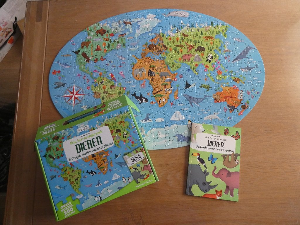 Ovalen puzzel 200 stukjes, zgan, Ophalen, Minder dan 500 stukjes, Zo goed als nieuw, Legpuzzel