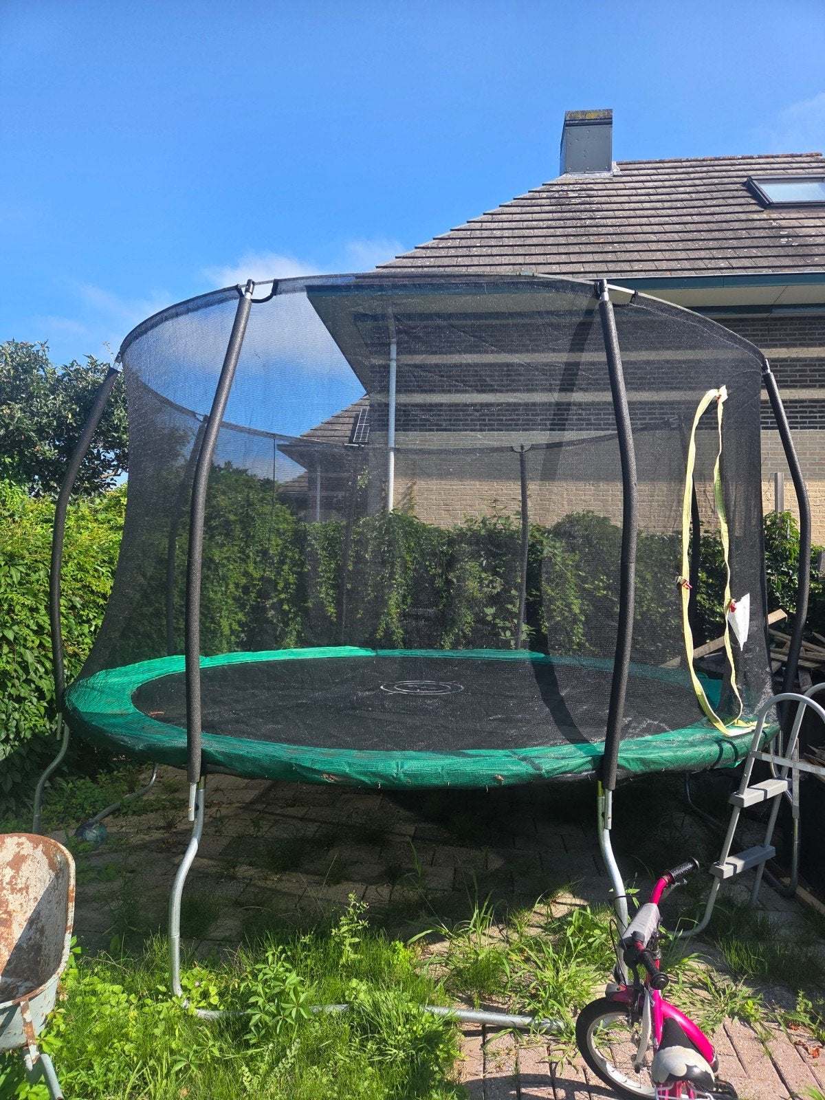 Trampoline 4 meter, Ophalen