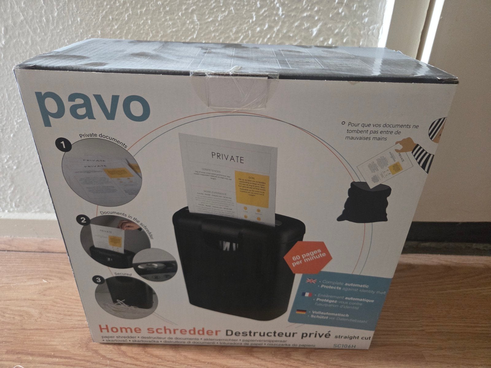 Pavo Home Shredder SC104H - Nieuw in doos, Diversen, Ophalen of Verzenden, Nieuw