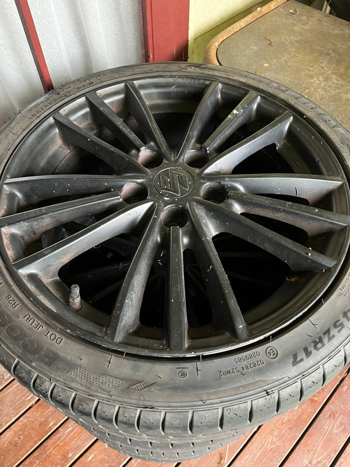 Originele Swift 5x114,3 sport velgen banden 195 45 17, Ophalen, Gebruikt, Suzuki, Voor