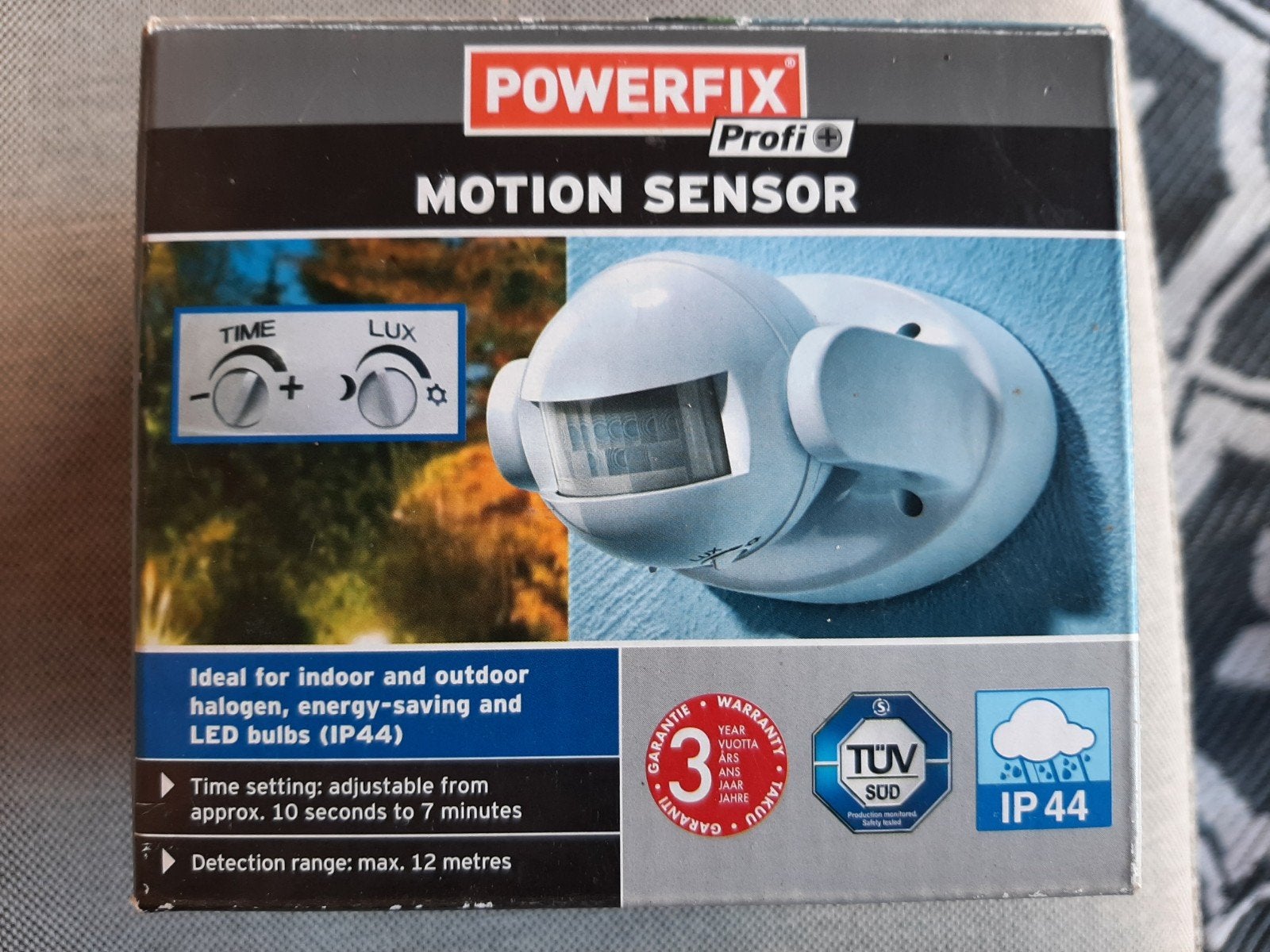 Powerfix Bewegingsmelder Binnen/Buiten IP44, Ophalen of Verzenden, Nieuw, Overige merken, Overige typen