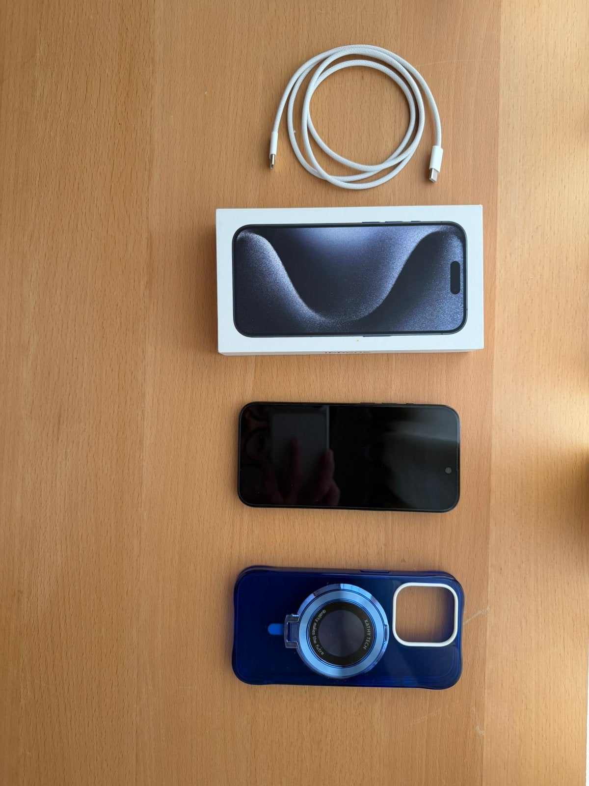 iPhone 15 Pro Blue Titanium 128GB – Like New, Telecommunicatie, Mobiele telefoons | Apple iPhone, Ophalen, 128 GB, Blauw, Zo goed als nieuw