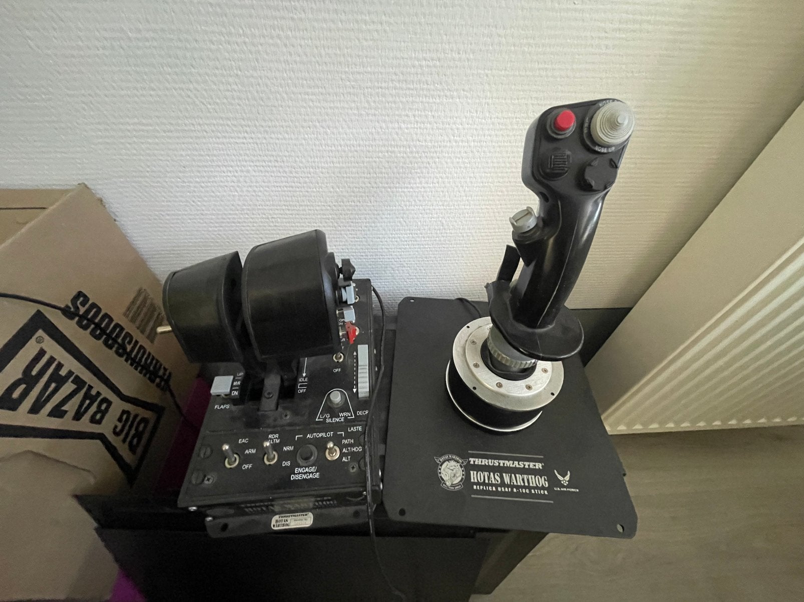 Thrustmaster Warthog. Zgan, Computers en Software, Joysticks, Ophalen, Zo goed als nieuw