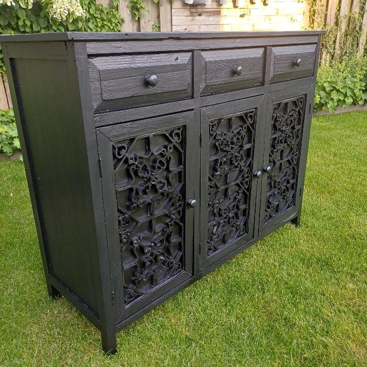 zwart dressoir, Ophalen, 25 tot 50 cm